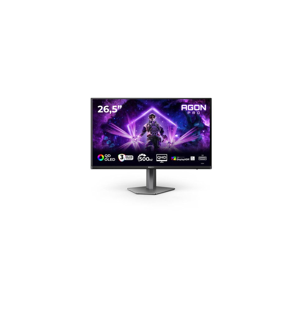 AOC AGON PRO AG276QKD2 Monitor PC 67,3 cm (26.5") 2560 x 1440 Pixel Quad HD QD-OLED Nero, Grigio