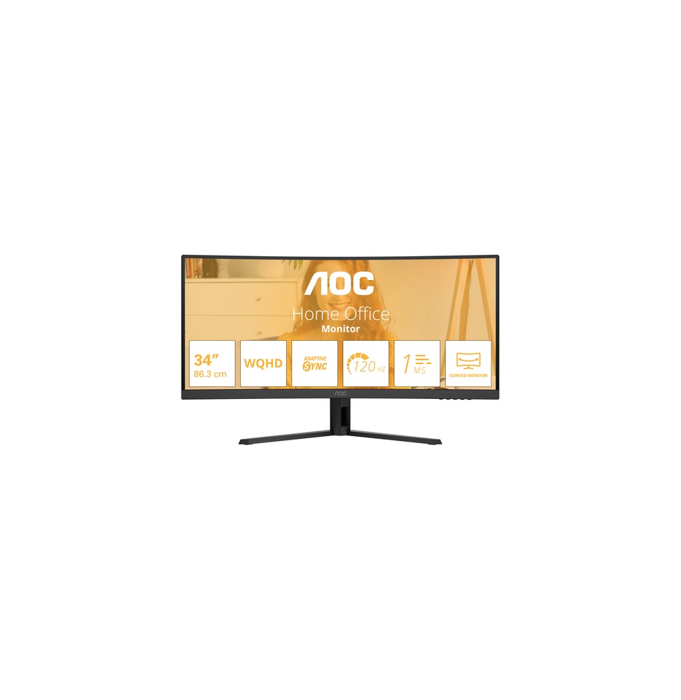 AOC B3 CU34B3E Monitor PC 86,4 cm (34") 3440 x 1440 Pixel Wide Quad HD LED Nero