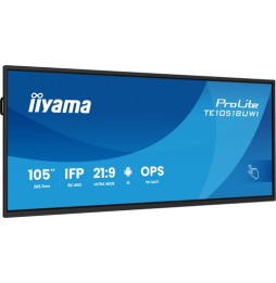 iiyama TE10518UWI-B1AG visualizzatore di messaggi Design chiosco 2,66 m (104.6") LED Wi-Fi 450 cd/m² 5K Ultra HD Nero Touch