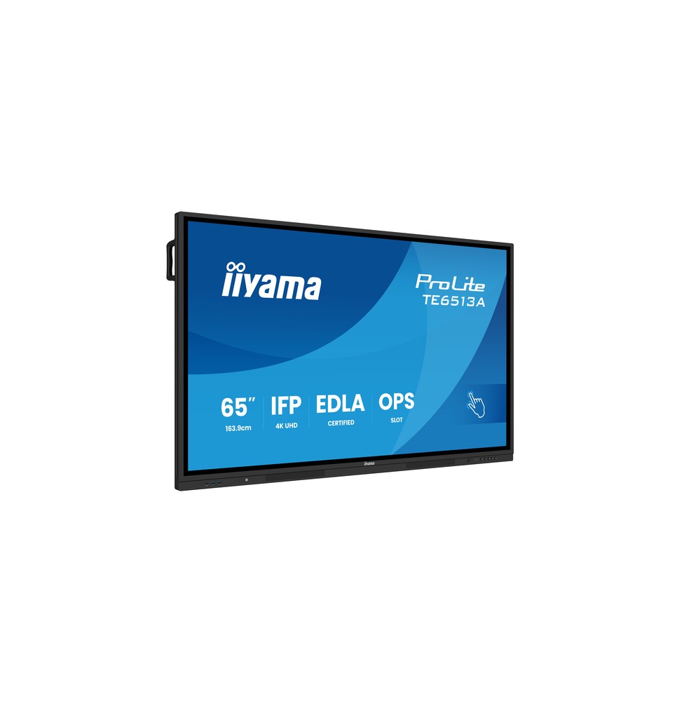 iiyama TE6513A-B2AG visualizzatore di messaggi Pannello piatto interattivo 163,8 cm (64.5") Wi-Fi 500 cd/m² 4K Ultra HD Nero