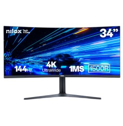 Nilox MONITOR 34' NXM344KD11 ULTRAWIDE 4K CURVO 144HZ 2HDMI 2DP 1MS MMDIA Monitor PC 86,4 cm (34') 3440 x 1440 Pixel UltraWide