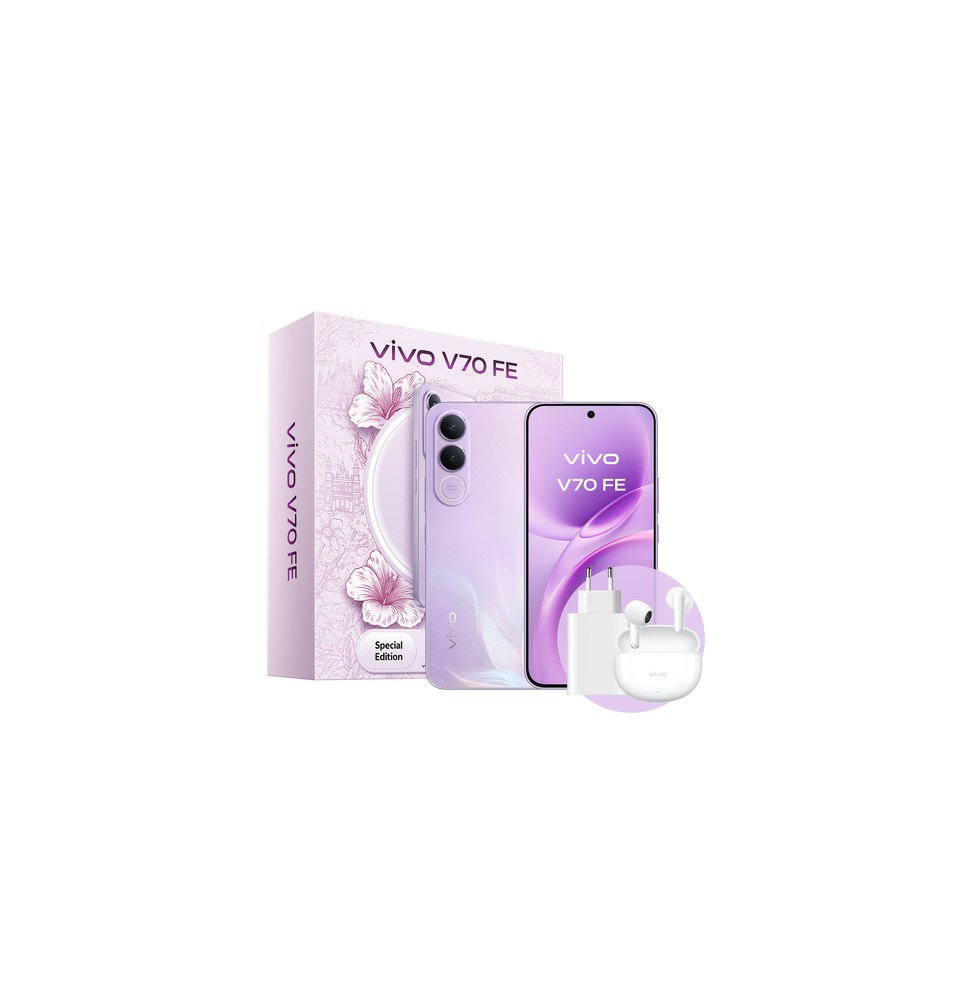 VIVO V70 FE 17,4 cm (6.83') Doppia SIM Android 16.0 5G USB tipo-C 8 GB 512 GB 7000 mAh Viola