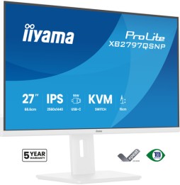 iiyama ProLite XB2797QSNP-W1 27' IPS LCD Monitor PC 68,6 cm (27') 2560 x 1440 Pixel Quad HD Bianco