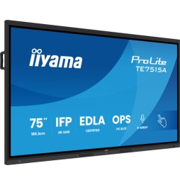 iiyama TE7515A-B2AG visualizzatore di messaggi Pannello piatto interattivo 190,5 cm (75') Wi-Fi 550 cd/m² 4K Ultra HD Nero