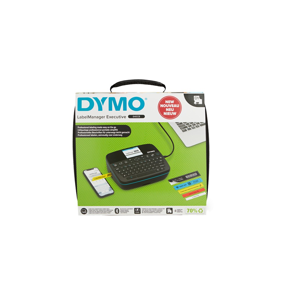 DYMO LabelManager Executive 640CB stampante per etichette (CD) A colori Con cavo e senza cavo Bluetooth QWERTY