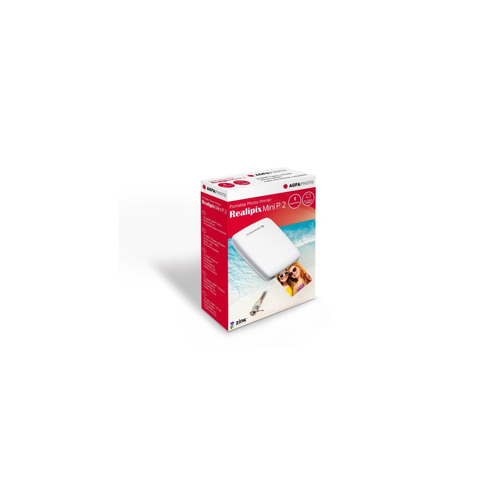 AgfaPhoto Realipix Mini P. 2 stampante per foto ZINK (inchiostro zero) 2' x 3' (5x7.6 cm)