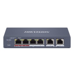 Hikvision DS-3E1106HP-EI switch di rete Gestito Fast Ethernet (10/100) Supporto Power over Ethernet (PoE) Grigio