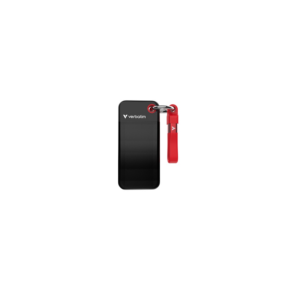 Verbatim Pocket SSD 2 TB USB tipo-C 3.2 Gen 2 (3.1 Gen 2) Nero, Rosso
