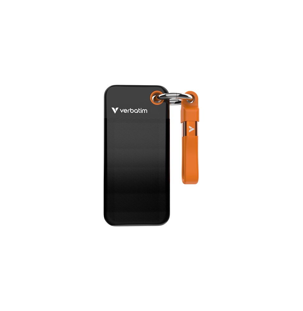 Verbatim Pocket SSD 2 TB USB tipo-C 3.2 Gen 2 (3.1 Gen 2) Nero, Arancione