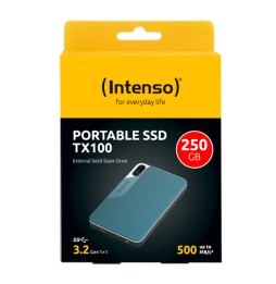 Intenso Lesen/Schreiben bis zu 500 MB/s/250GB USB tipo-C 3.2 Gen 1 (3.1 Gen 1) Blu, Grigio