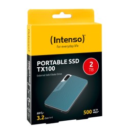 Intenso Lesen/Schreiben bis zu 500 MB/s/2TB USB tipo-C 3.2 Gen 1 (3.1 Gen 1) Blu, Grigio