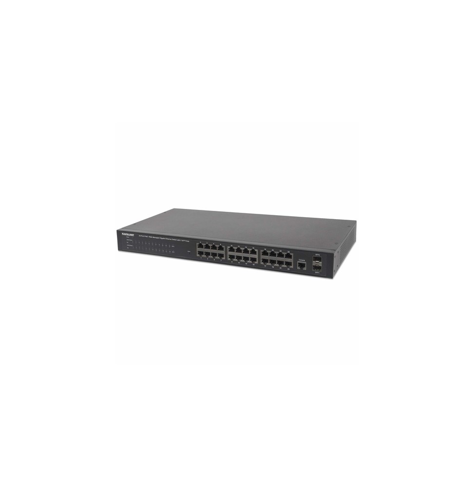 Intellinet 560559 switch di rete Gestito Gigabit Ethernet (10/100/1000) Supporto Power over Ethernet (PoE) Nero