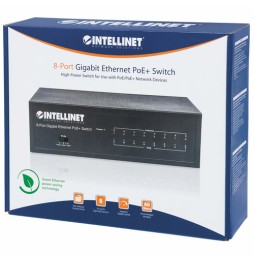 Intellinet 561204 switch di rete Gestito Gigabit Ethernet (10/100/1000) Supporto Power over Ethernet (PoE) Nero