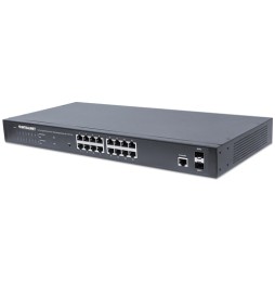 Intellinet 561341 switch di rete Gestito L2+ Gigabit Ethernet (10/100/1000) Supporto Power over Ethernet (PoE) 1U Nero