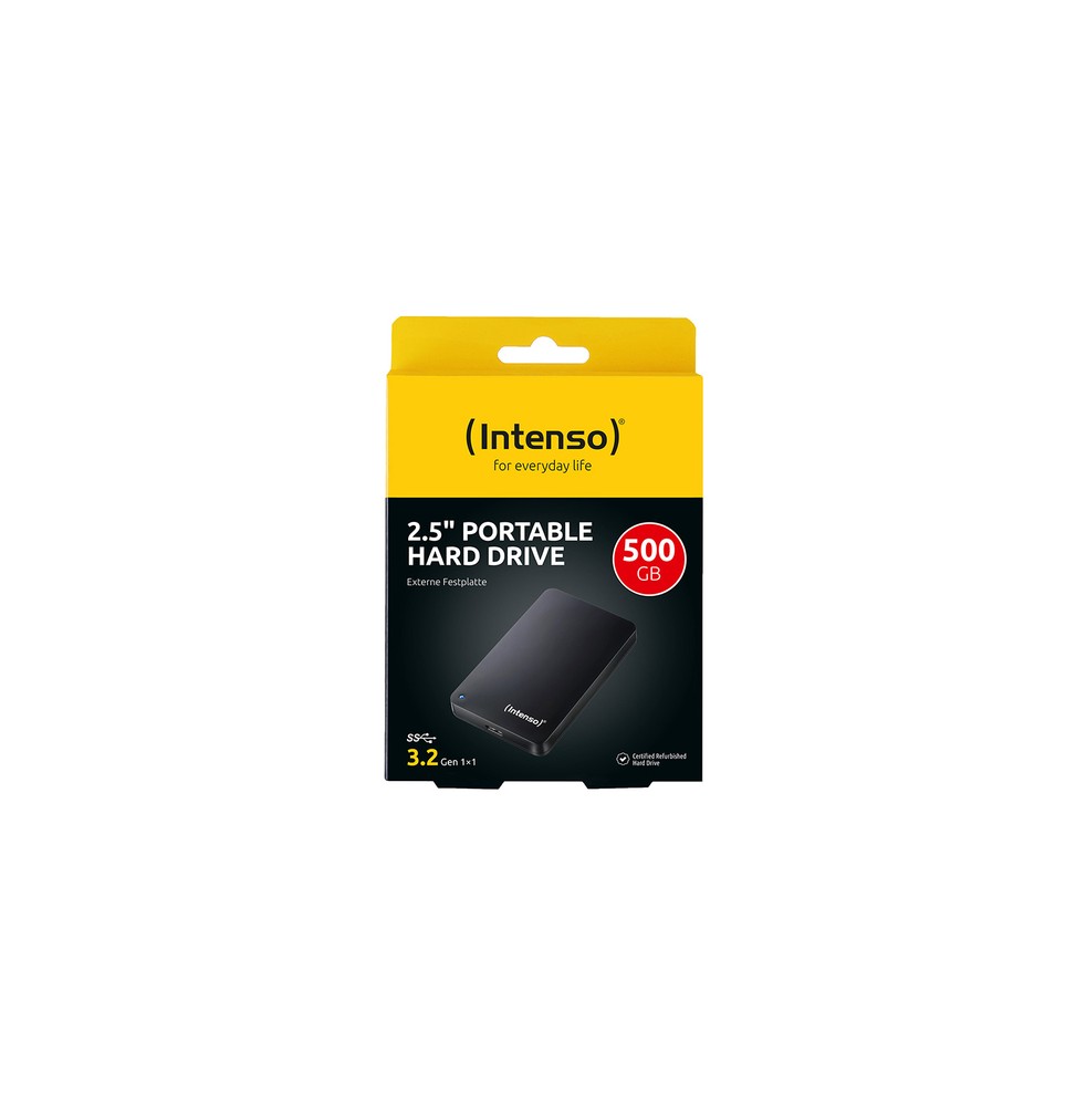 Intenso 500GB 2.5' Memory Case USB 3.0 esterno Nero