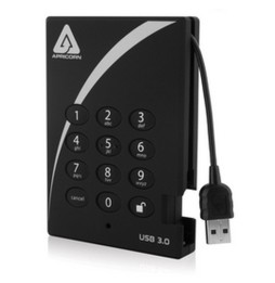Apricorn Aegis Padlock Fortress 1TB disco rigido esterno 5400 Giri/min USB tipo A 3.2 Gen 1 (3.1 Gen 1) Nero