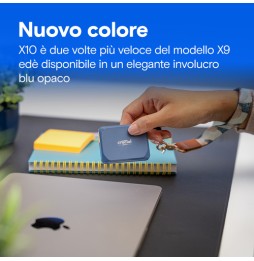 Crucial X10 2 TB USB tipo-C USB 3.2 Gen 2x2 Blu