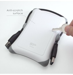 Silicon Power Armor A30 disco rigido esterno 1 TB 2.5' USB tipo A 3.2 Gen 1 (3.1 Gen 1) Bianco