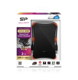 Silicon Power Armor A30 disco rigido esterno 2 TB 2.5' USB tipo A 3.2 Gen 1 (3.1 Gen 1) Nero