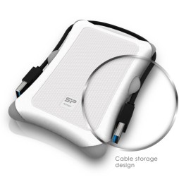 Silicon Power Armor A30 disco rigido esterno 2 TB 2.5' USB tipo A 3.2 Gen 1 (3.1 Gen 1) Bianco