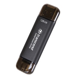 Transcend ESD310C Tecnologia Thunderbolt 128 GB USB Type-A / USB Type-C USB 3.2 Gen 2x2 Nero