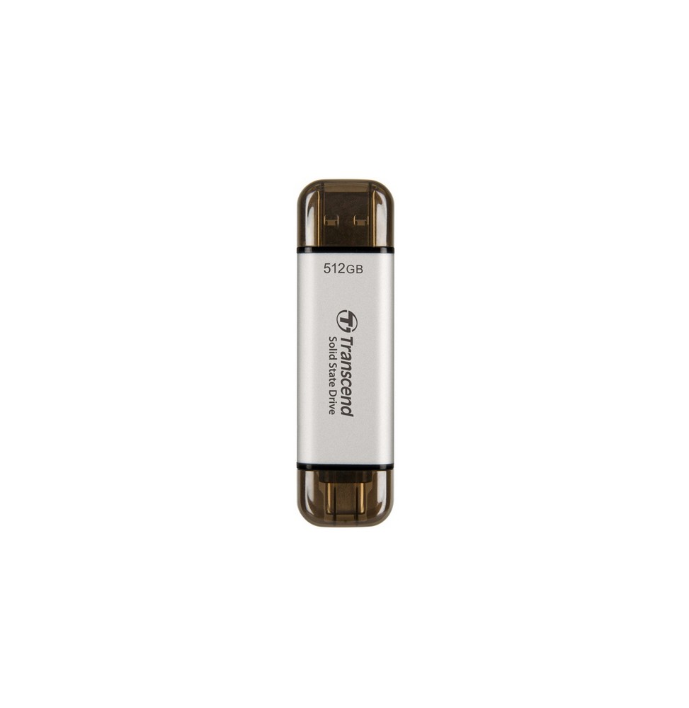 Transcend ESD310 512 GB Da USB tipo A a USB tipo C 3.2 Gen 2 (3.1 Gen 2) Argento