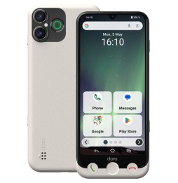 Doro Aurora A30 15,5 cm (6.1') Doppia SIM Android 14 4G USB tipo-C 6 GB 128 GB 5000 mAh Nero, Bianco