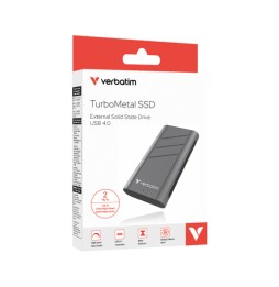 Verbatim TurboMetal SSD USB4 2TB USB tipo-C USB4 Gen 2x2 Argento