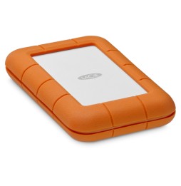 LaCie Rugged Secure disco rigido esterno 2 TB 2.5' USB tipo-C 3.2 Gen 1 (3.1 Gen 1) Arancione, Bianco