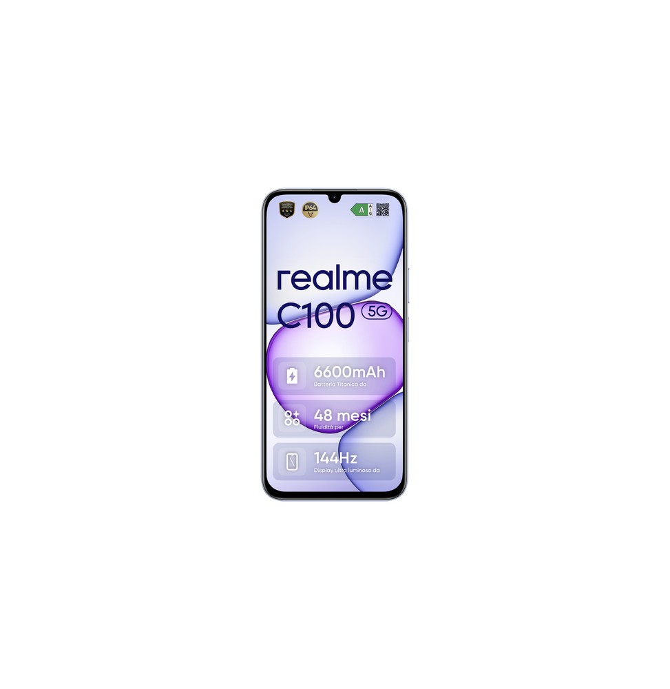 realme C100 5G 17,3 cm (6.8') Doppia SIM Android 16.0 USB tipo-C 4 GB 128 GB 6600 mAh Viola