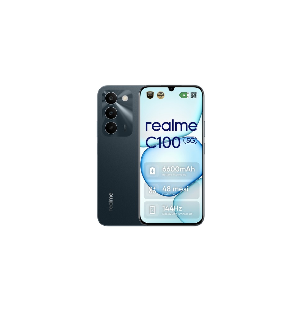 realme C100 5G 17,3 cm (6.8') Doppia SIM Android 16.0 USB tipo-C 4 GB 128 GB 6600 mAh Verde
