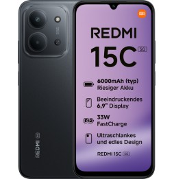 Xiaomi Redmi 15C 17,5 cm (6.9') 5G USB tipo-C 4 GB 128 GB 6000 mAh Nero