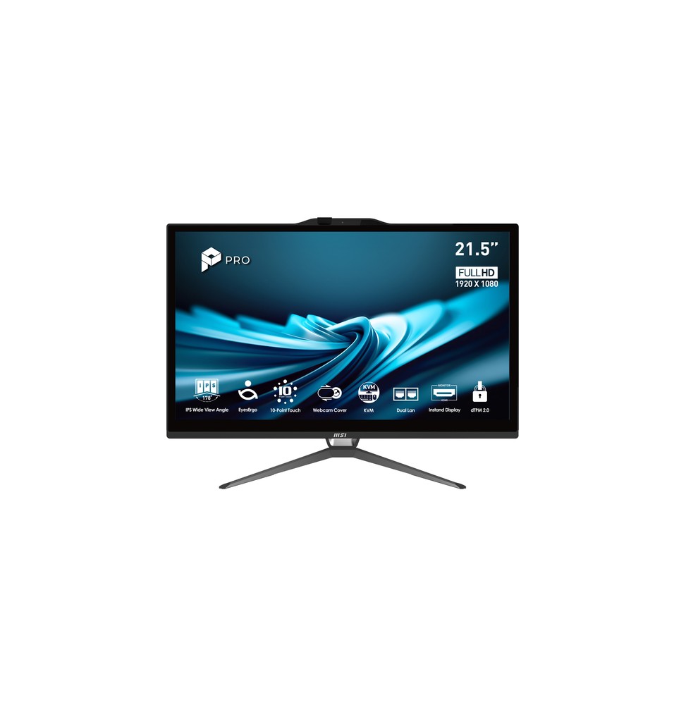 MSI Pro AP222T 14MA-613EU Intel® Core™ i3 i3-14100 54,6 cm (21.5') 1920 x 1080 Pixel Touch screen PC All-in-one 8 GB DDR4-SDRAM