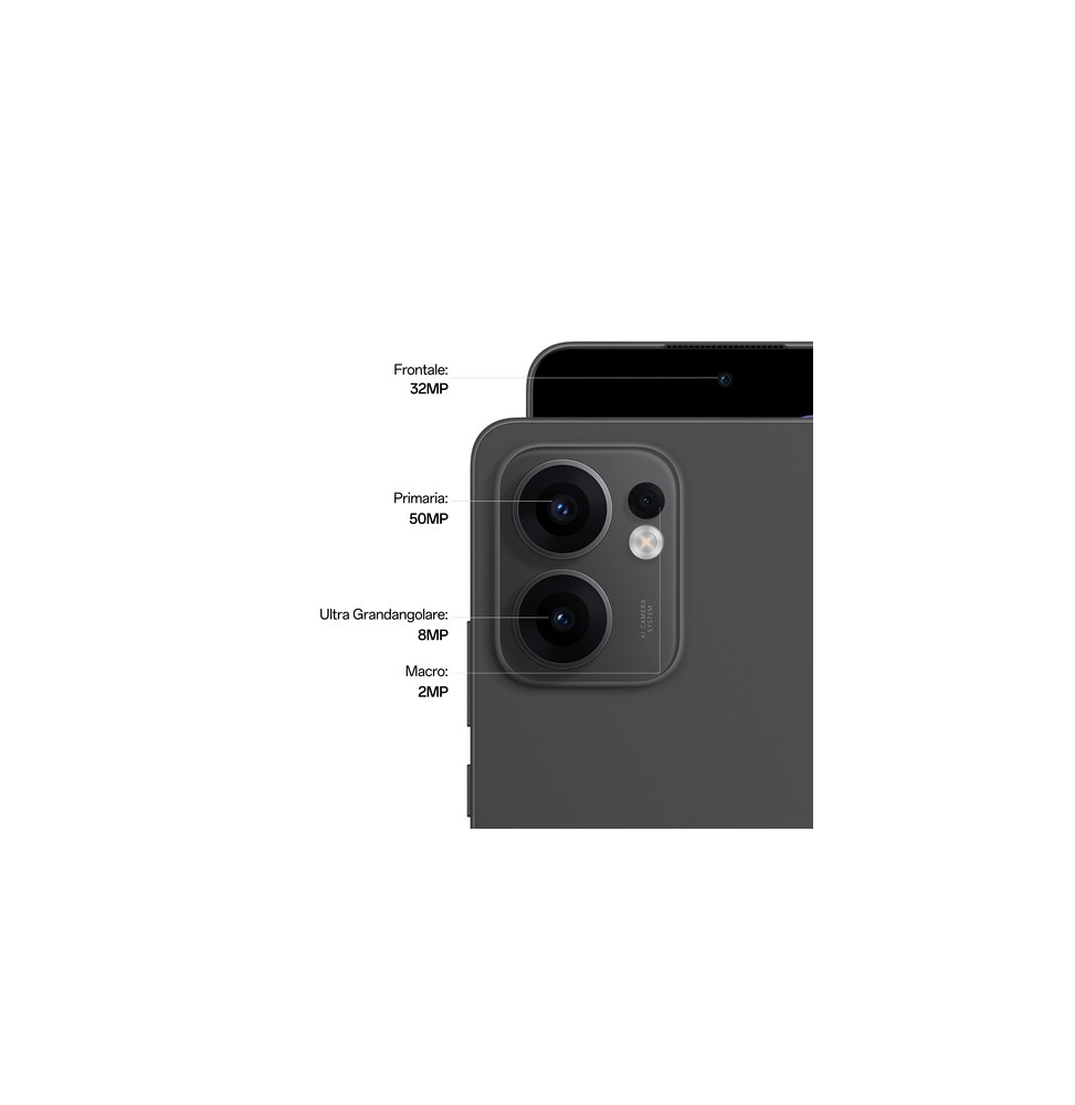 OPPO Reno13 F 5G AI Smartphone, Tripla fotocamera 50+8+2MP, Selfie 32MP, Display 6.67” 120HZ AMOLED FHD+, 5800mAh, RAM