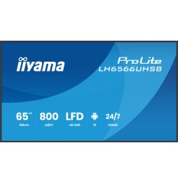 iiyama LH6566UHSB-B1AG visualizzatore di messaggi Pannello piatto per segnaletica digitale 165,1 cm (65') LCD Wi-Fi 800 cd/m²