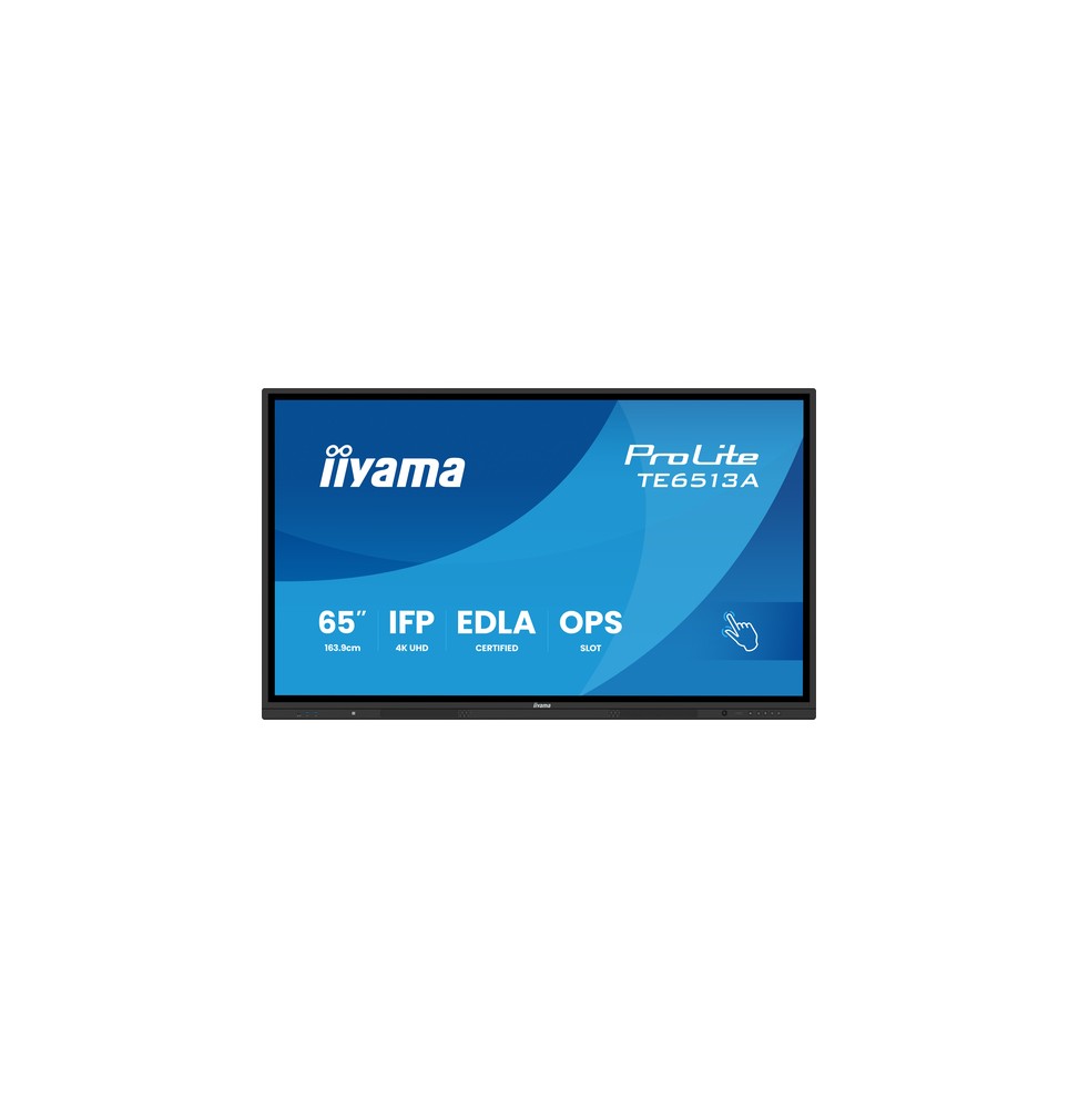iiyama TE6513A-B2AG Signage Display 163.8 cm (64.5') Wi-Fi 163,8 cm (64.5') 4K Ultra HD Touch screen Processore integrato