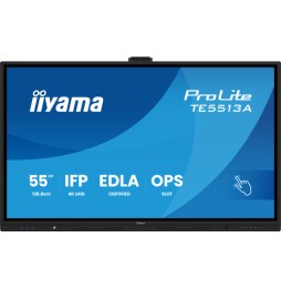 iiyama TE5513A-B2AG Signage Display 138.7 cm (54.6') Wi-Fi 138,7 cm (54.6') 4K Ultra HD Touch screen Processore integrato