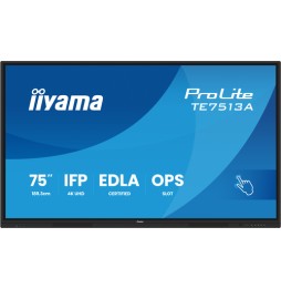 iiyama 75'W IFP 40-Points Bonded PureTouch IR? 190,5 cm (75') Wi-Fi 4K Ultra HD Touch screen Processore integrato Android