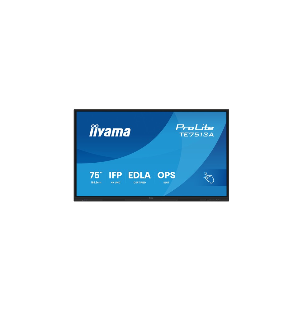 iiyama 75'W IFP 40-Points Bonded PureTouch IR? 190,5 cm (75') Wi-Fi 4K Ultra HD Touch screen Processore integrato Android