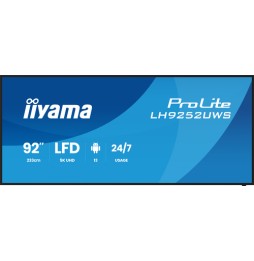 iiyama 92'W LCD 5K UW5K 21:9 VA 500 cd/m² Design chiosco 2,34 m (92') Wi-Fi 500 cd/m² Processore integrato Android 24/7