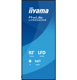 iiyama 92'W LCD 5K UW5K 21:9 VA 500 cd/m² Design chiosco 2,34 m (92') Wi-Fi 500 cd/m² Processore integrato Android 24/7