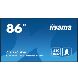 iiyama LH8675UHS-B1AG visualizzatore di messaggi Pannello piatto per segnaletica digitale 2,17 m (85.6') LCD Wi-Fi 500 cd/m² 4K