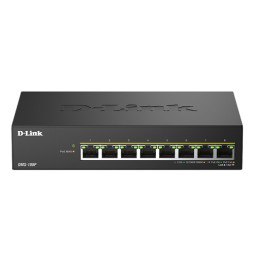 D-Link DMS-108P/E switch di rete Non gestito 2.5G Ethernet (100/1000/2500) Supporto Power over Ethernet (PoE) Nero
