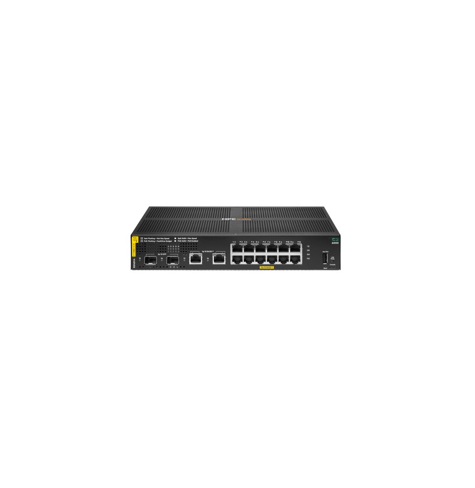 HPE Aruba Networking CX 6000 12G Class4 PoE 2G/2SFP 139W Switch