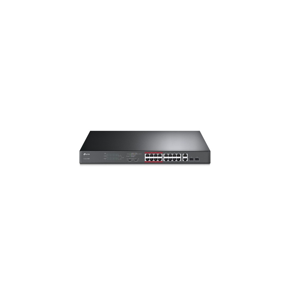 TP-Link TL-SL1218MP switch di rete Non gestito Fast Ethernet (10/100) Supporto Power over Ethernet (PoE) Nero