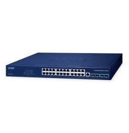PLANET Layer 3 24-Port 10/100/1000T Gestito L3 Gigabit Ethernet (10/100/1000) Supporto Power over Ethernet (PoE) Blu