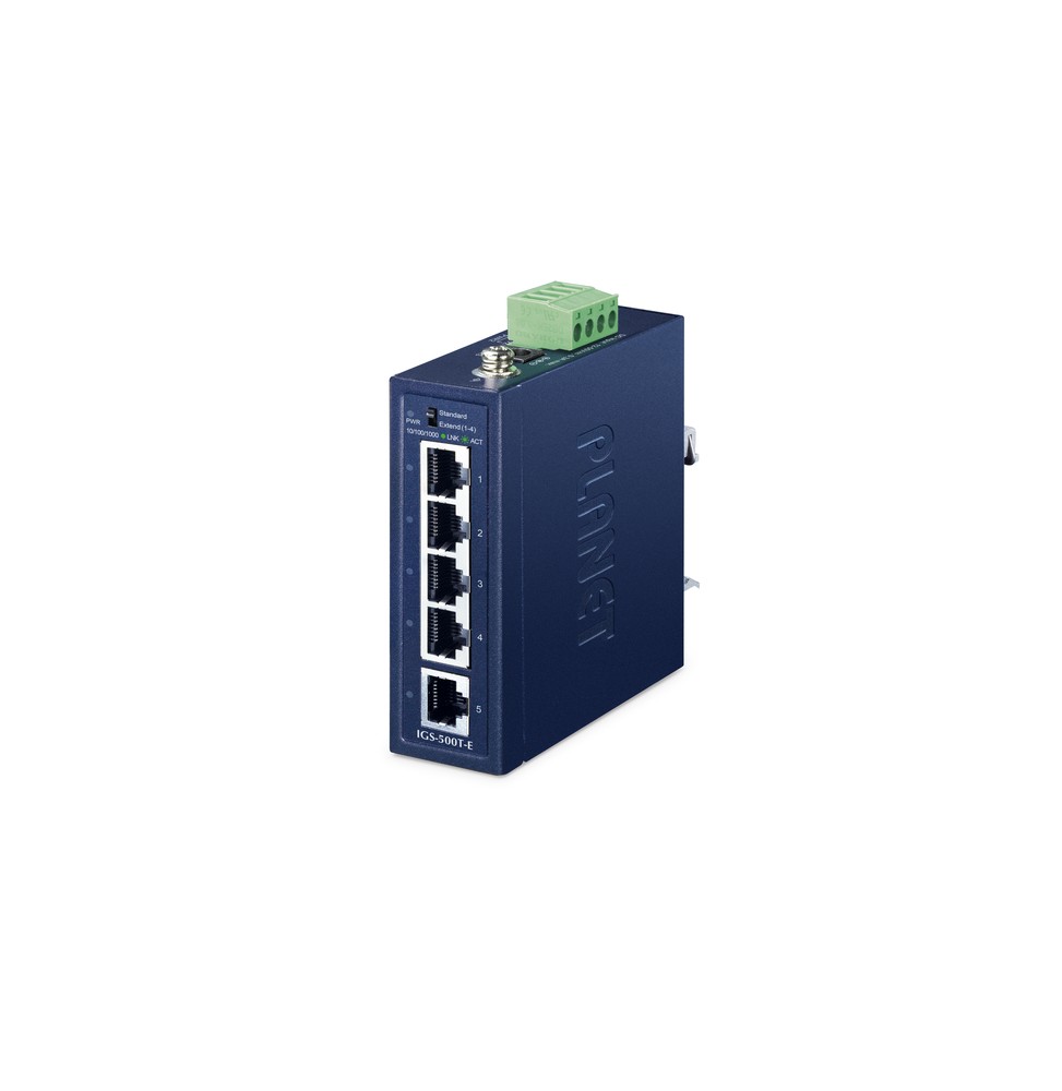 PLANET IGS-500T-E switch di rete Non gestito Gigabit Ethernet (10/100/1000) Blu