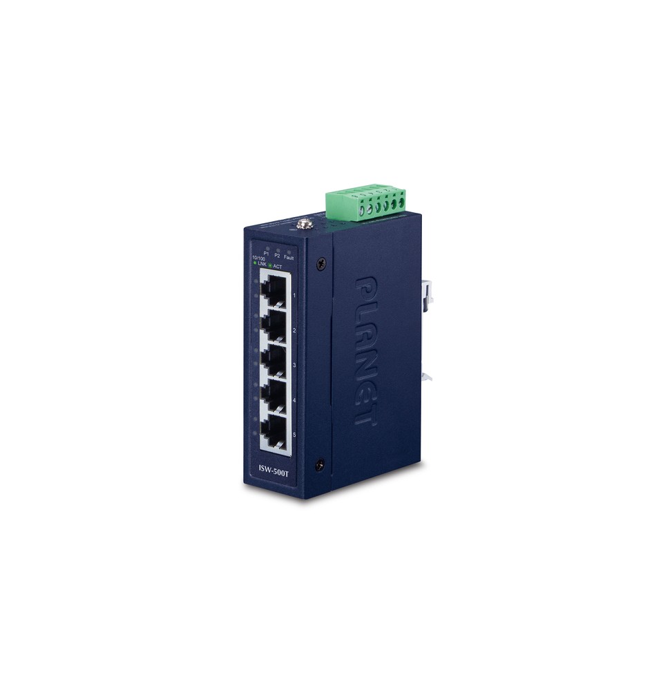 PLANET ISW-500T switch di rete Non gestito Fast Ethernet (10/100) Blu