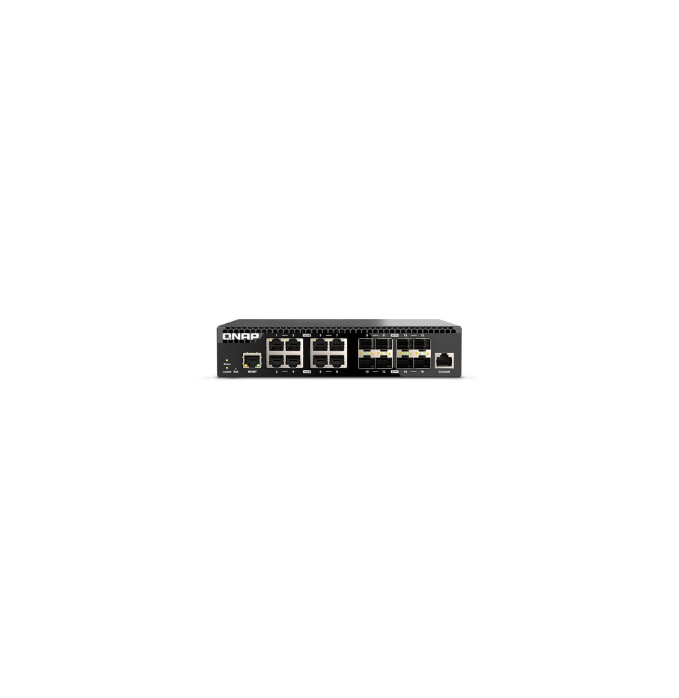 QNAP QSW-M3216R-8S8T switch di rete Gestito L2/L3 10G Ethernet (100/1000/10000) 1U Nero
