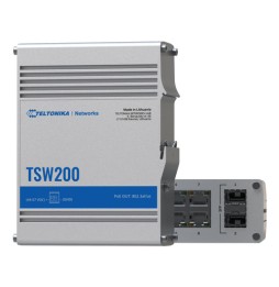 Teltonika TSW200 switch di rete Non gestito Gigabit Ethernet (10/100/1000) Supporto Power over Ethernet (PoE) Alluminio